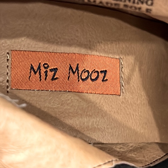 Miz Mooz Liv Black Leather Suede Buckle Platform Heeled Ankle Boots - Picture 6 of 10